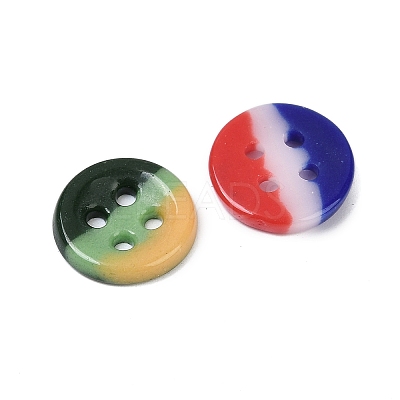 4-Hole Glass Buttons PORC-R010-01B-1