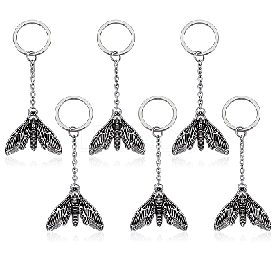 6Pcs Alloy Pendants KEYC-CA00014-1