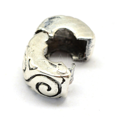 Alloy European Style Clasps X-PDLC-R001-16AS-1