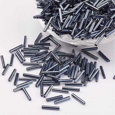 Glass Bugle Beads SEED-E001-12mm-129#-1
