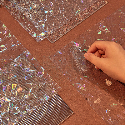 4 Bags 2 Styles PVC Glass Stickers STIC-GA0001-08-1