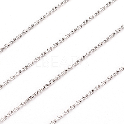 Tarnish Resistant 304 Stainless Steel Cable Chains CHS-D005-02P-1