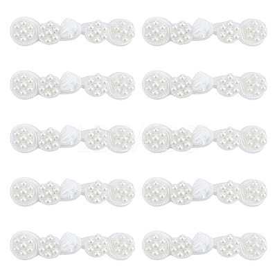 16Pairs 2 Colors Handmade Chinese Frogs Knots Buttons Sets AJEW-GF0005-19-1