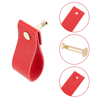 Rectangle Leather Drawer Handles AJEW-WH0251-77C-1