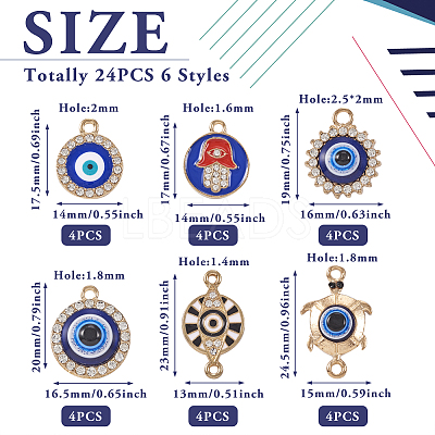 DIY Evil Eye Jewelry Making Finding Kit FIND-TA0002-62-1