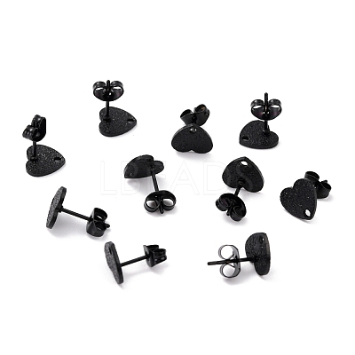304 Stainless Steel Stud Earring Findings Ion Plating(IP) STAS-I183-02A-EB-1