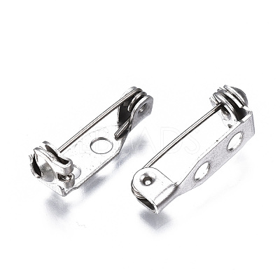 Tarnish Resistant 201 Stainless Steel Brooch Pin Back Safety Catch Bar Pins STAS-S117-022A-1