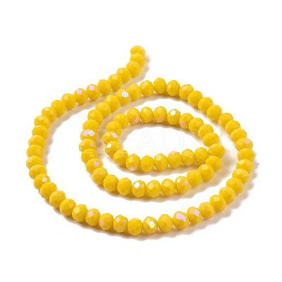 Electroplate Opaque Solid Color Glass Beads Strands EGLA-A034-P2mm-L02-1