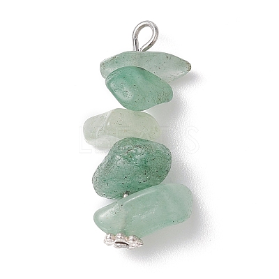 13Pcs Natural Mixed Gemstone Pendants X1-PALLOY-JF02145-02-1