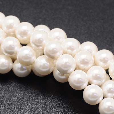 Shell Pearl Beads Strands BSHE-E008-4mm-12-1