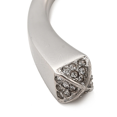 Crystal Rhinestone Simple Thin Open Cuff Bangle BJEW-F443-01P-1