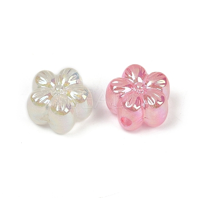 UV Plating Transparent Acrylic Beads MACR-L007-19-1
