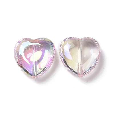 UV Plating Rainbow Iridescent Acrylic Beads PACR-H001-10-1