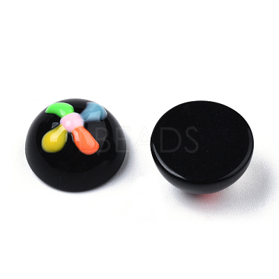 Opaque Resin Enamel Cabochons CRES-N031-010-1