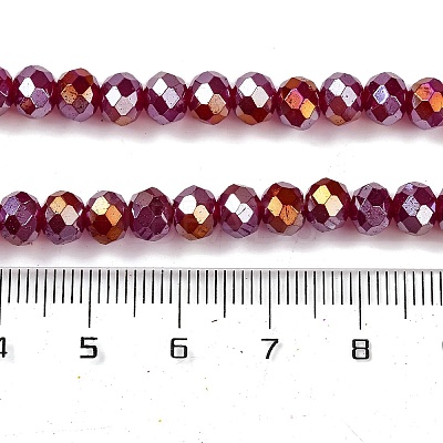 Baking Electroplate Glass Beads Strands DGLA-A039-J10mm-B19-1