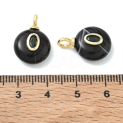 Natural Black Banded Agate(Dyed & Heated) Pendants GG-CBA42CA-03G-1