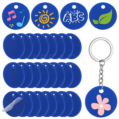 Opaque Acrylic Pendants SACR-WH0006-32A-01-1