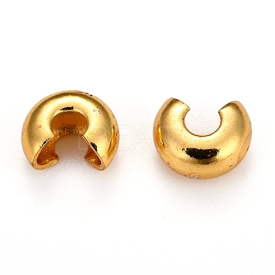 Brass Crimp Bead Covers X-KK-I681-13B-1