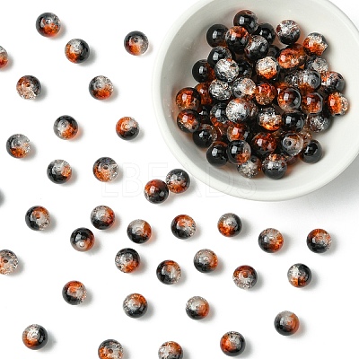 100Pcs Crackle Glass Beads CCG-YW0001-19A-02-1