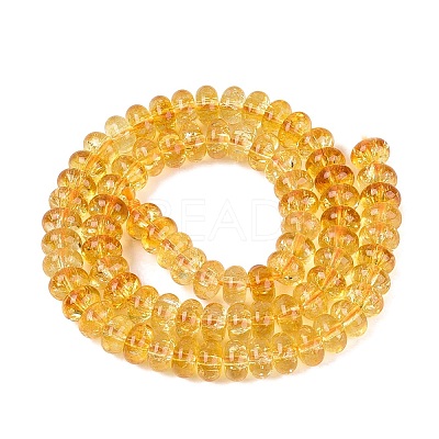 Crackle Transparent Glass Beads Strands GLAA-N074-02A-09-1