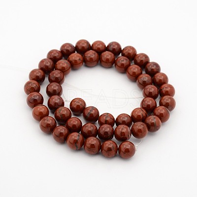 Natural Gemstone Round Bead Strands G-J302-08-6mm-1