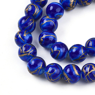 Baking Paint Glass Beads X1-DGLA-N010-10mm-05-1