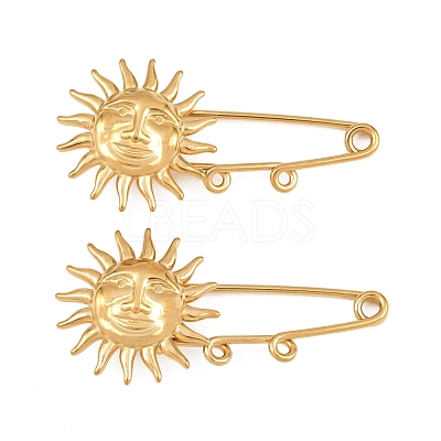 Sun 304 Stainless Steel Safety Pins Brooch Findings SA-CBA098D-13B-G-1