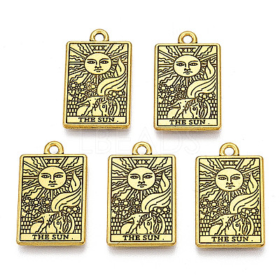 Rack Plating Alloy Pendants PALLOY-WH0103-04F-AG-1