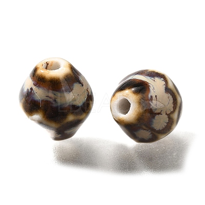 Vintage Style Glazed Ceramic Porcelain Beads PORC-H013-01-17-1