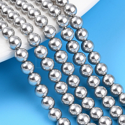 Baking Paint Pearlized Glass Pearl Bead Strands HY-N002-5mm-A03-1