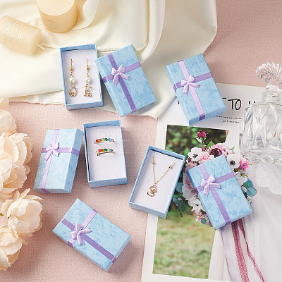 12Pcs Cardboard Jewelry Set Boxes CBOX-YS0001-01B-1
