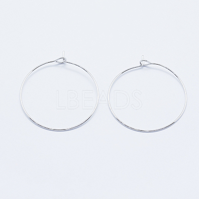 Long-Lasting Plated Brass Hoop Earrings Findings LS-KK-K204-179P-NF-1