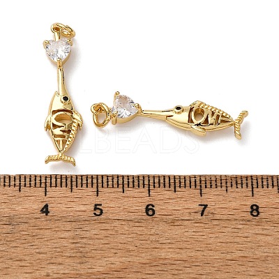 Brass Pave Cubic Zirconia Pendants KK-A271-05G-02-1