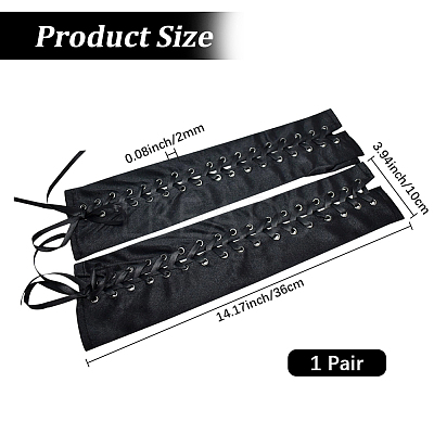 Polyamide Long Fingerless Gloves for Bride AJEW-CN0007-19-1