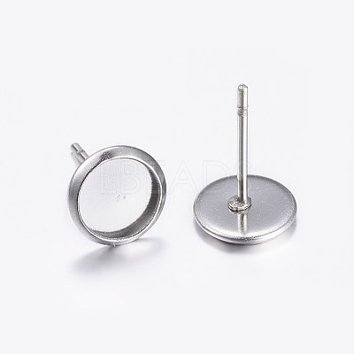 Tarnish Resistant 304 Stainless Steel Stud Earring Settings A-STAS-K131-A-01P-1