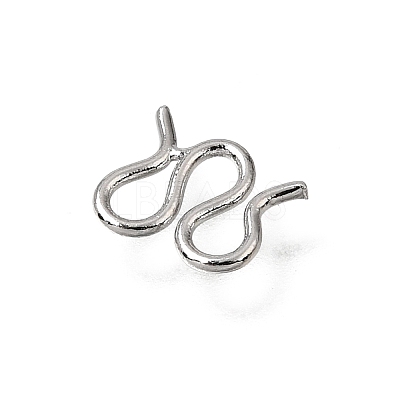 Brass M-Hook Clasps KK-CBA0DF0-14F-P-1