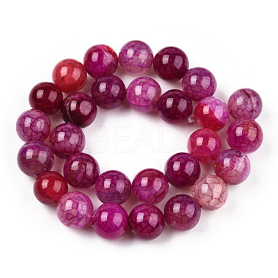 Natural Dragon Veins Agate Dyed Beads Strands G-H290-A01-02B-1