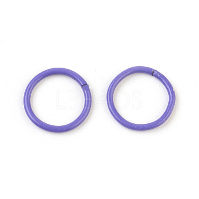 Spray Painted Iron Open Jump Rings X-IFIN-F149-B-1