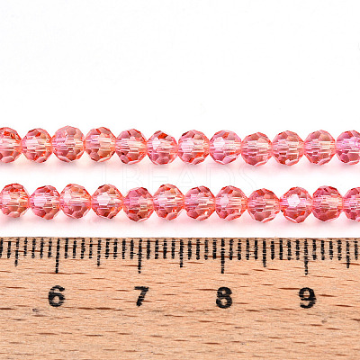 Baking Paint Transparent Glass Beads Strands DGLA-A035-T4mm-A01-1