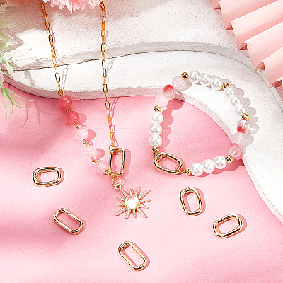 8Pcs 2 Styles Brass Spring Gate Rings KK-BBC0014-16-1