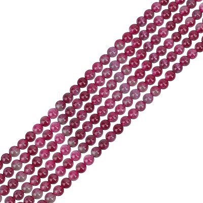 2 Strands Natural Jade Imitation Watermelon Tourmaline Beads Strands G-HY0002-03-1