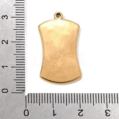 304 Stainless Steel Enamel Pendants CU-CBADA55-01G-1