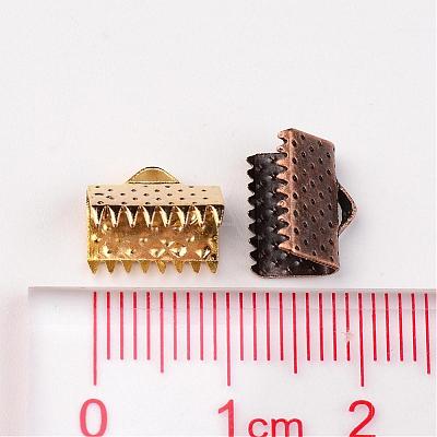 1Box 120PCS 6 Colors Iron Ribbon Crimp Ends IFIN-X0019-B-1