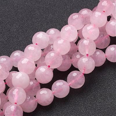 Natural Rose Quartz Beads Strands G-G099-F10mm-15-1