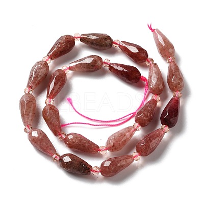 Natural Strawberry Quartz Beads Strands G-B028-A01-1