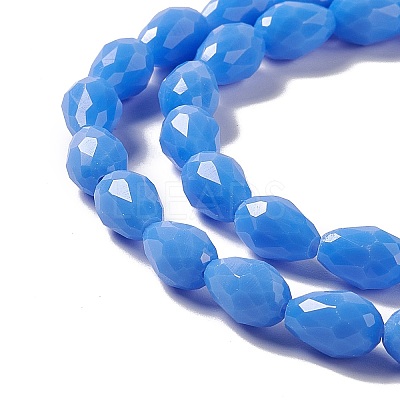 Faceted Glass Beads Strands GLAA-E037-01D-1