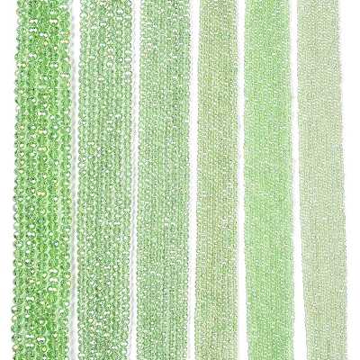 Electroplate Glass Beads Strands X-EGLA-A044-T6mm-B09-1