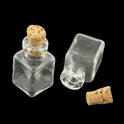 Cuboid Glass Bottle for Bead Containers AJEW-R045-05-1