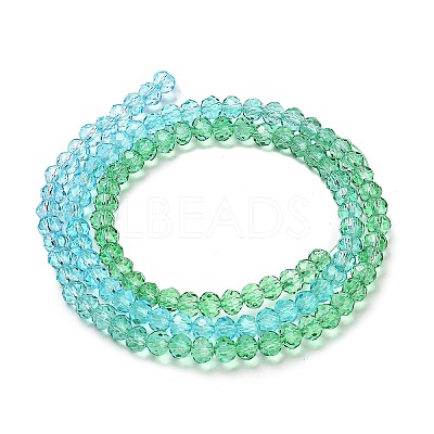 Transparent Painted Glass Beads Strands X1-DGLA-A034-T4mm-A17-1