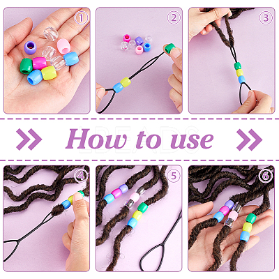 560Pcs 8 Colors Plastic Beads KY-PH0002-31-1